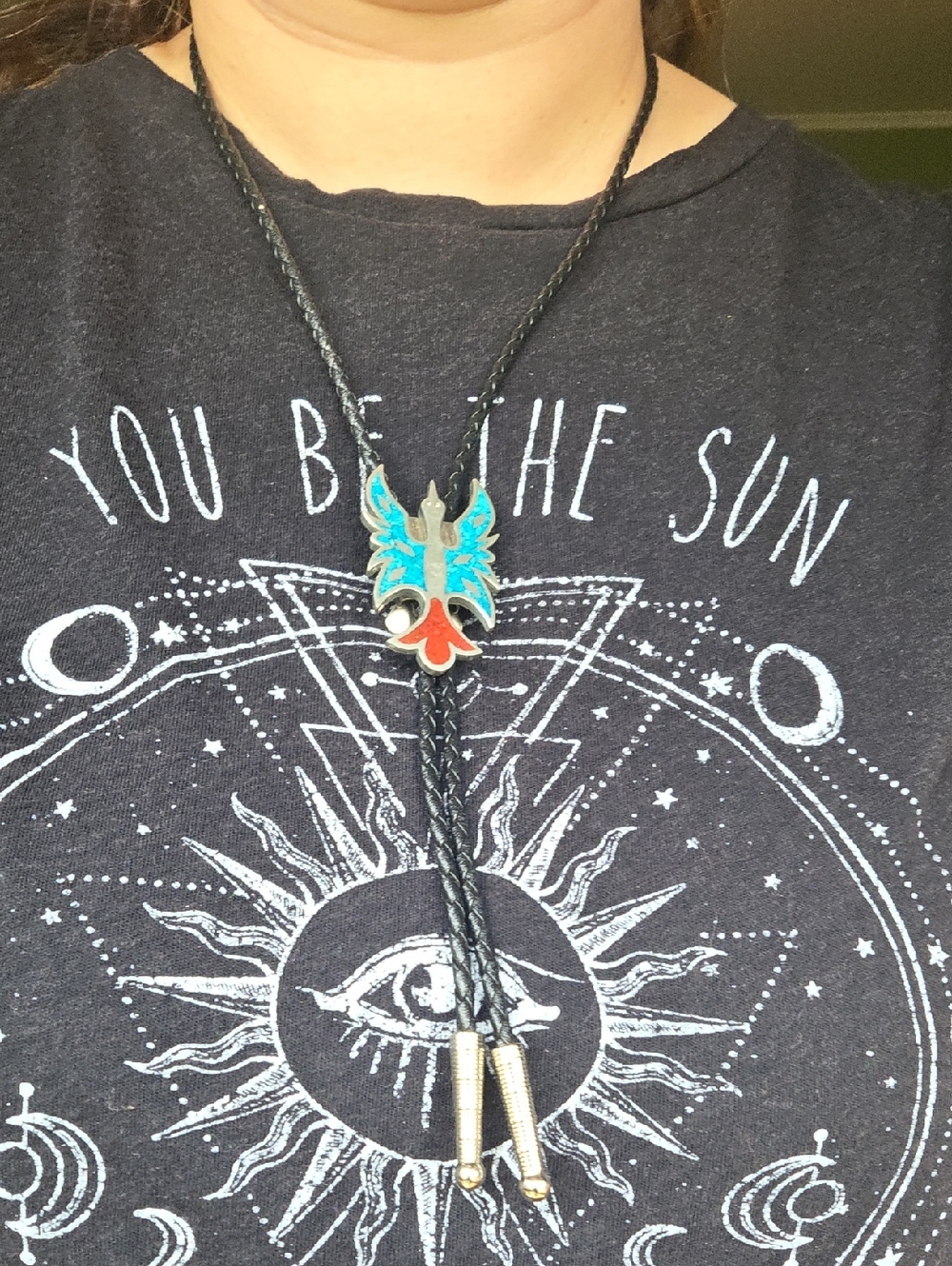Vintage Thunderbird bolo tie